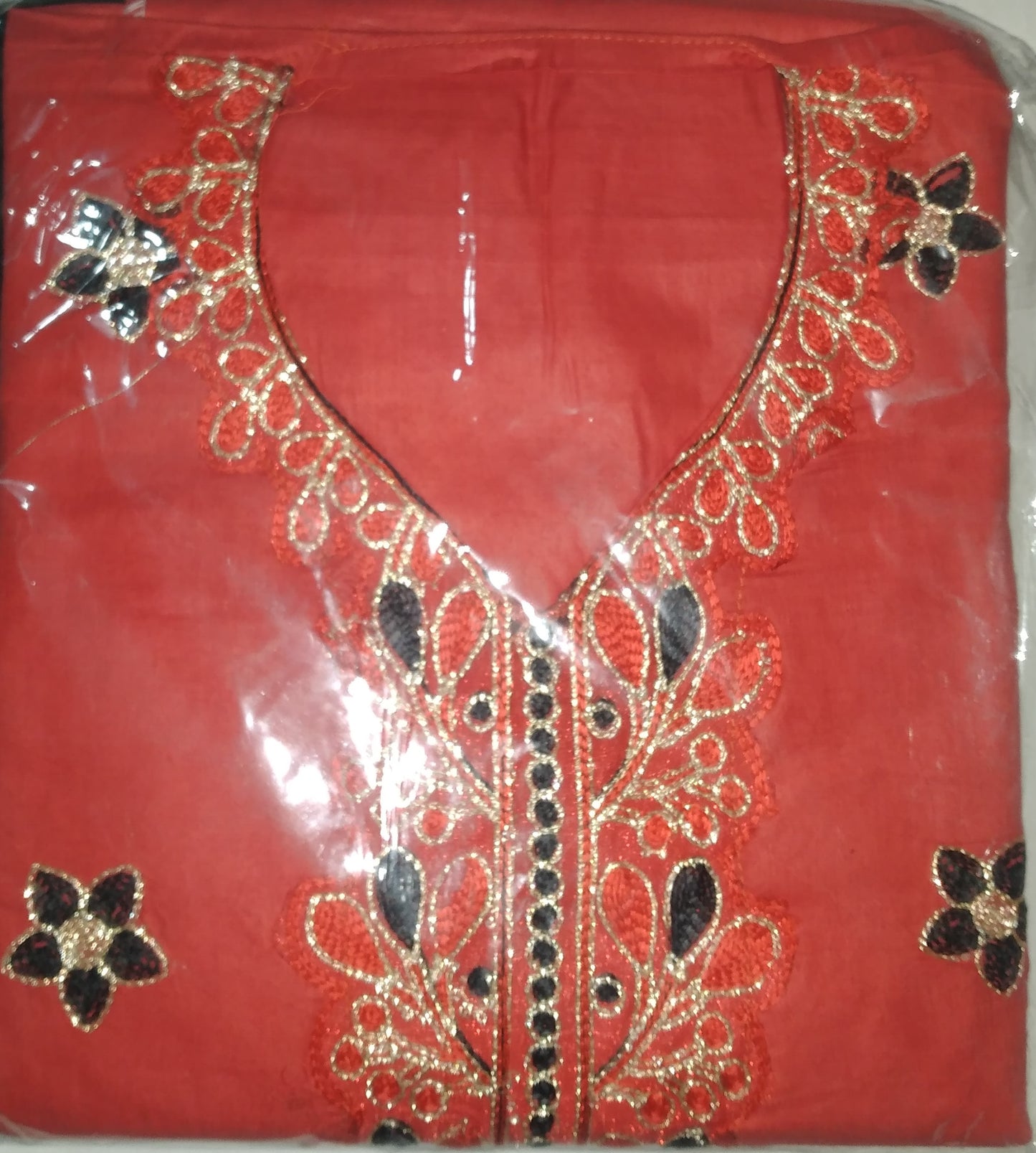 High Quality Cotton Fabric Un Stitched Red