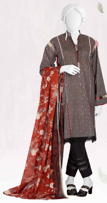 PANJNAD Lawn Printed 3 Piece Unstitched Suit